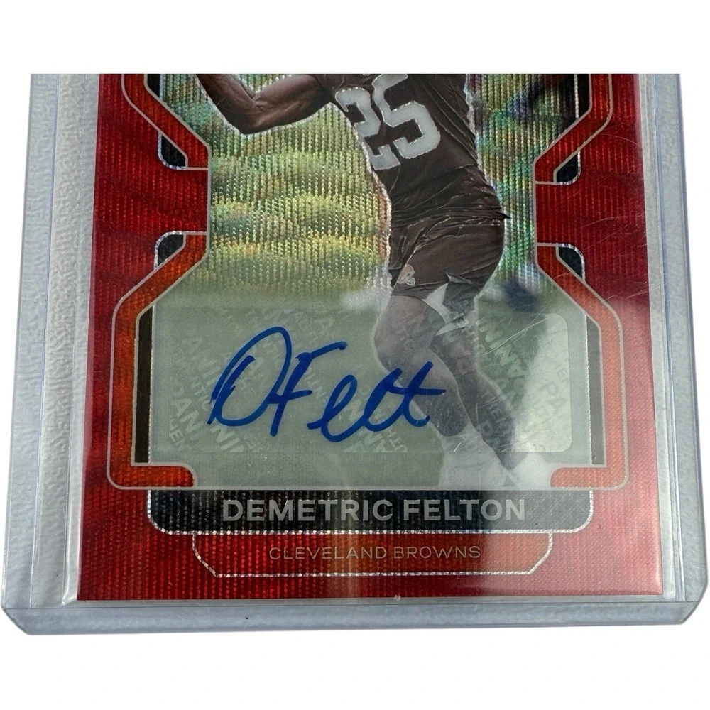 2021 Panini Prizm Demetric Felton RC Rookie #411 Red Wave Prizm Auto /149‎